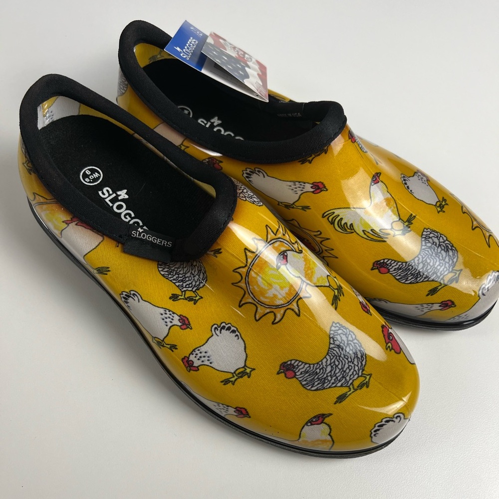 Sloggers Rooster Chicken Waterproof Garden & Rain Shoes BRAND NEW - NWT